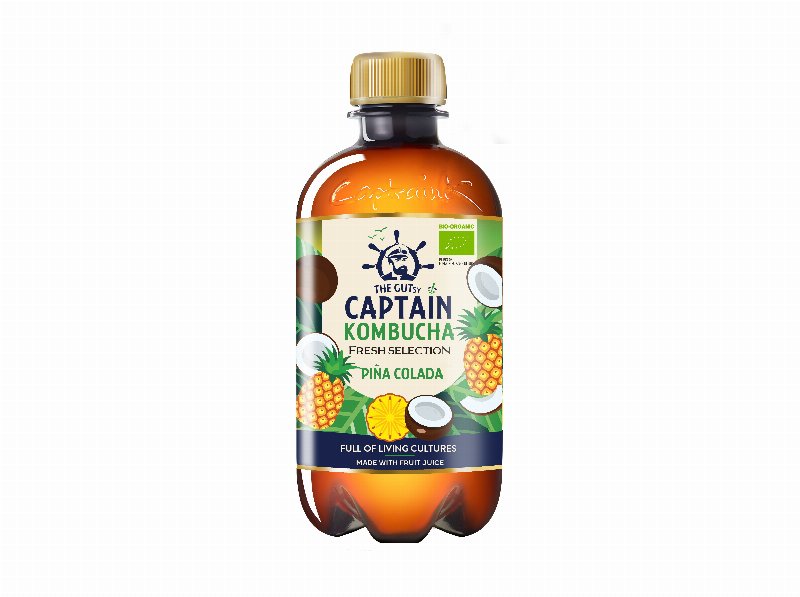 Kombucha The Gutsy Captain Ananás Coco Bio 400 ml