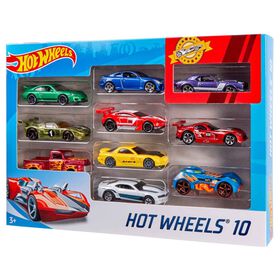 Hot Wheels - Pack 10 Veículos 1:64 (Vários Modelos)