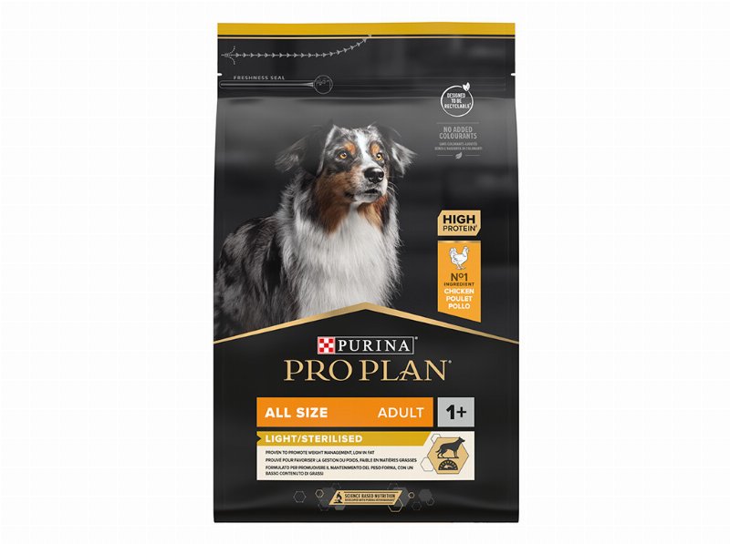 Ração Cão Pro Plan Esterilizado Light 3 kg