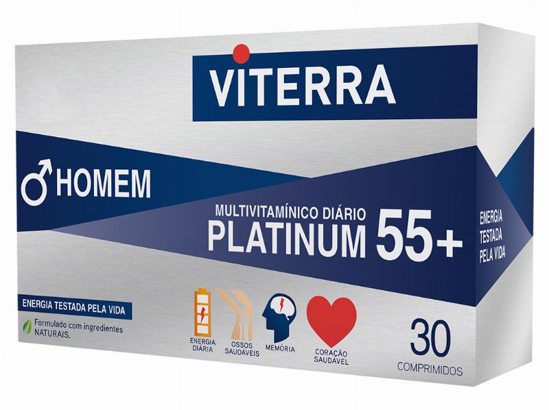 Suplemento Viterra Platinum Homem 55+ 30 Comprimidos
