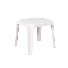 Mesa De Apoio De Resina Branca Joluce