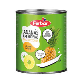 Ananás Em Calda Sumo Natural Ferbar 820 gr (Peso Escorrido 500 gr)