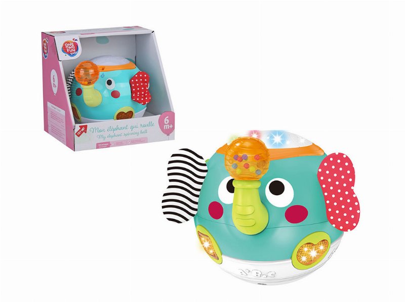 Elefante Com Luz E Som One Two Fun Spinning Ball