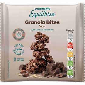 Granola Bites Cacau Sem Glúten Sem Adição De Açúcar Continente Equilíbrio 50 gr