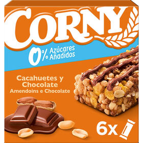 Barras De Cereais Chocolate E Amendoim Sem Açúcar Corny 120 gr (6 Un)