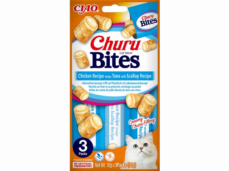 Snack Para Gato Ciao Churu Frango / Atum / Vieira 3X10 g