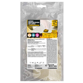 Conjunto Luvas Descartáveis Latex 9/L Pecol 10 Un
