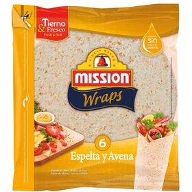Wrap De Espelta E Aveia Mission 370 gr (6 Un)