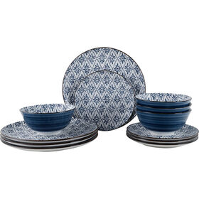 Serviço 4 Pessoas Porcelana Azul Kasa