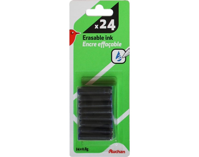 Conjunto De 24 Recargas Para Caneta Auchan Azul