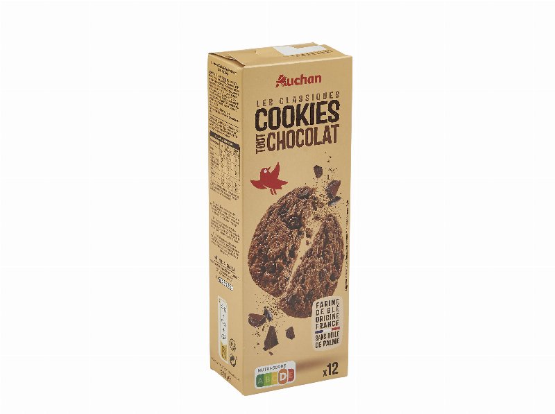 Bolachas Auchan Cookies Chocolate 200 g