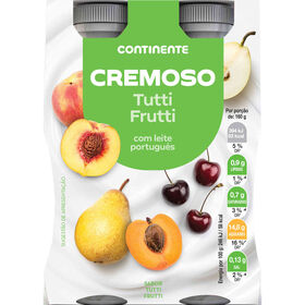 Iogurte Líquido Cremoso Tutti Frutti Continente 640 gr (4 Un)