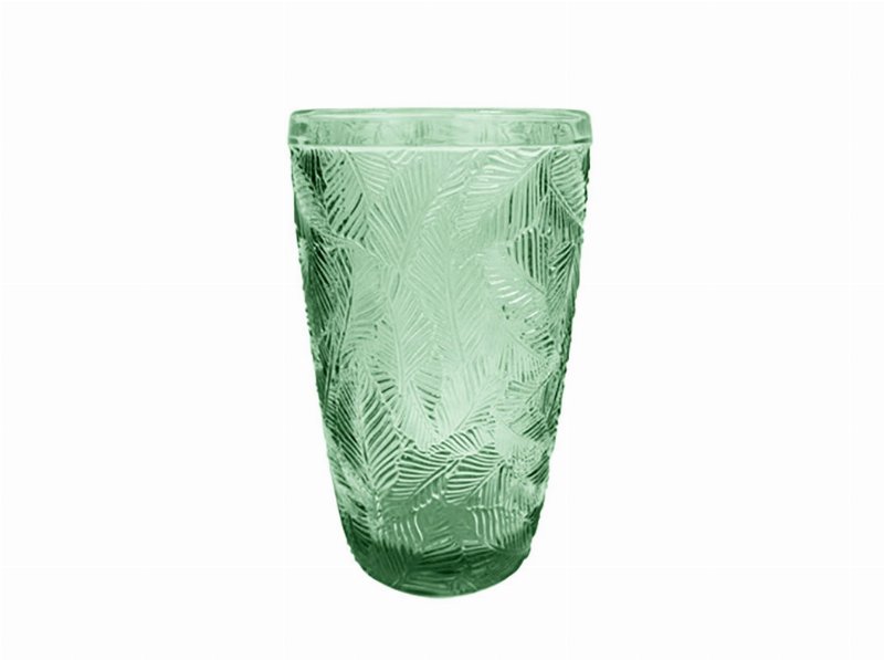Copo Vidro Actuel Folhas Verde 35 cl