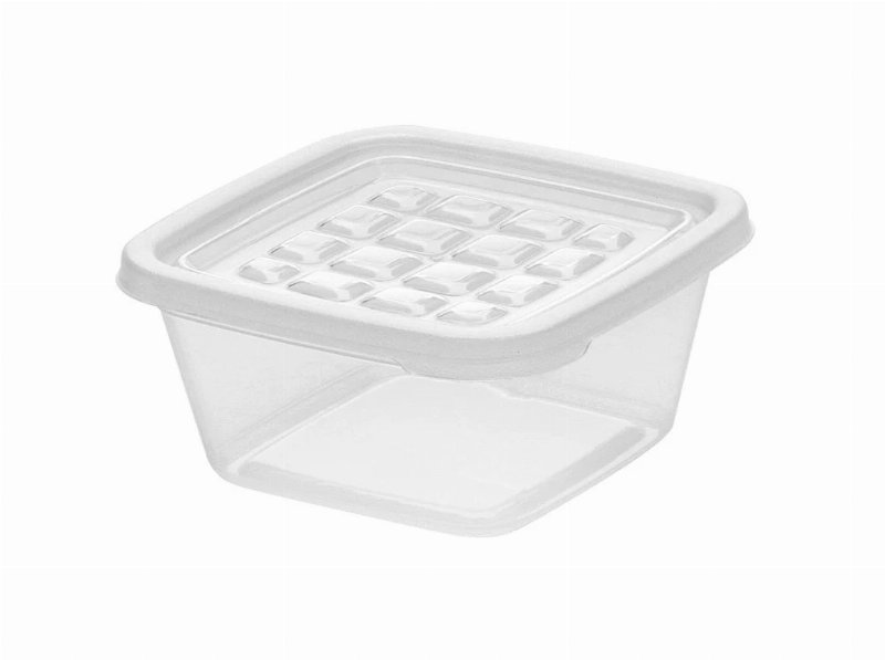 Conjunto 4 Caixas Conservação Quadradas Auchan Essencial Plástico 0.6 l