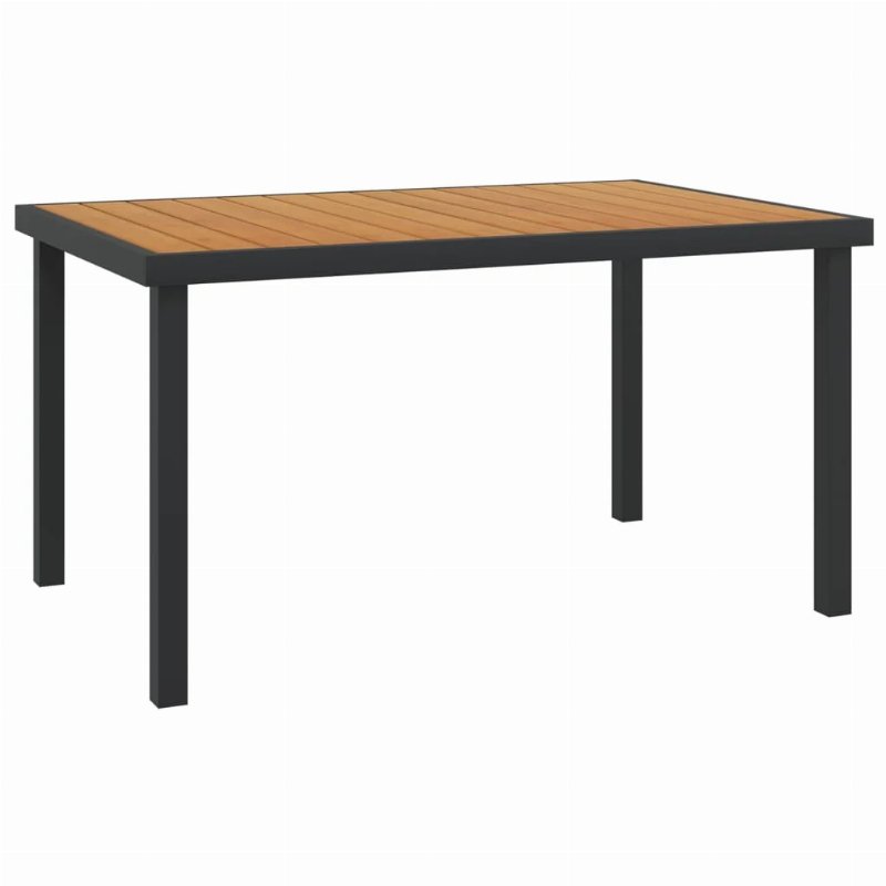 Hkh 5 Pcs Conjunto De Jantar Exterior C/ Almofadões Acácia Maciça - Marrom