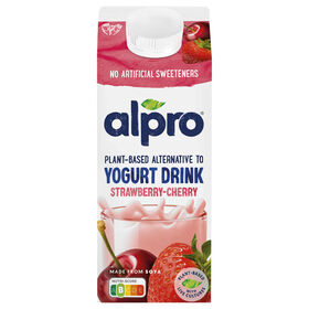 Vegegurte Líquido Base De Soja Morango E Cereja Alpro    750 gr