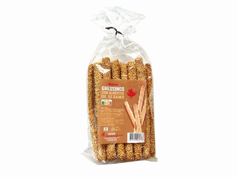 Gressinos Auchan Com Sementes Sésamo 250 g