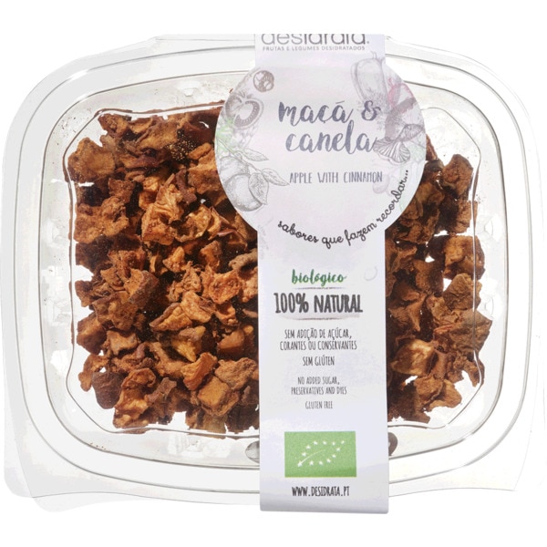 Maçã E Canela Desidratada Sem Glúten Biológica 70 g