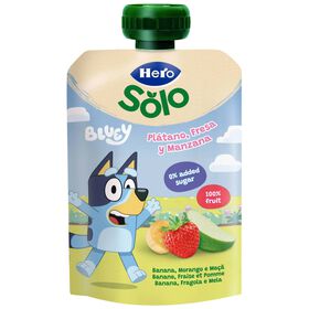 Saqueta De Fruta Banana, Morango E Maçã +12M Hero 100 gr