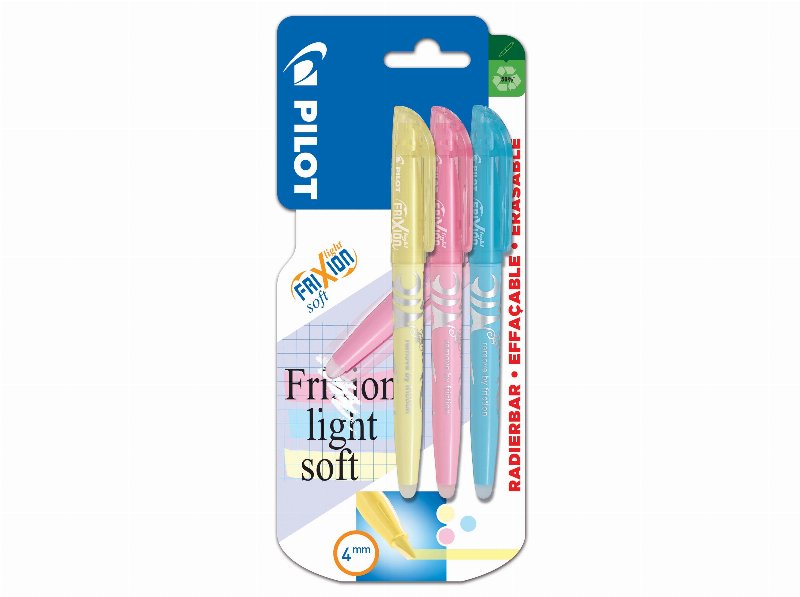 Sublinhadores Pilot Frixion Light Pastel 3 Unidades 4Mm