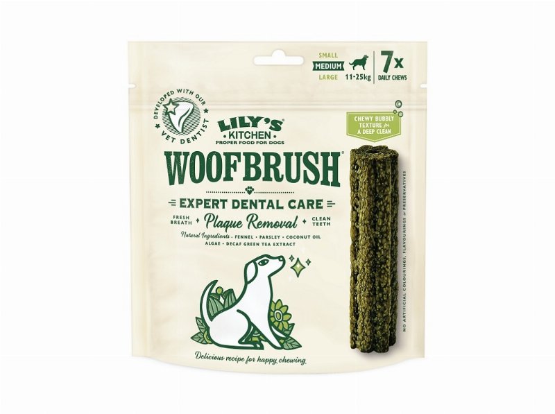 Snacks Dental Para Cão Lily's Kitchen Woofbrush Médio 196 g