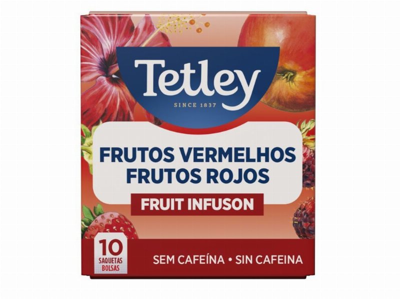 Infusão Tetley Explosão Frutos Vermelhos 10 Saquetas