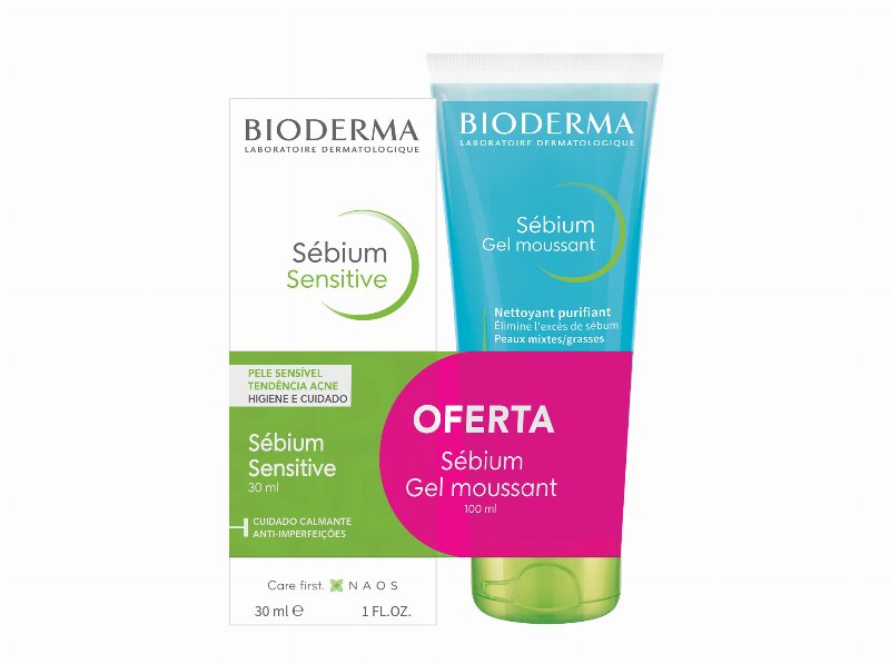 Creme Bioderma Sebium Sensitive 30 ml Oferta Gel Moussant 100 ml