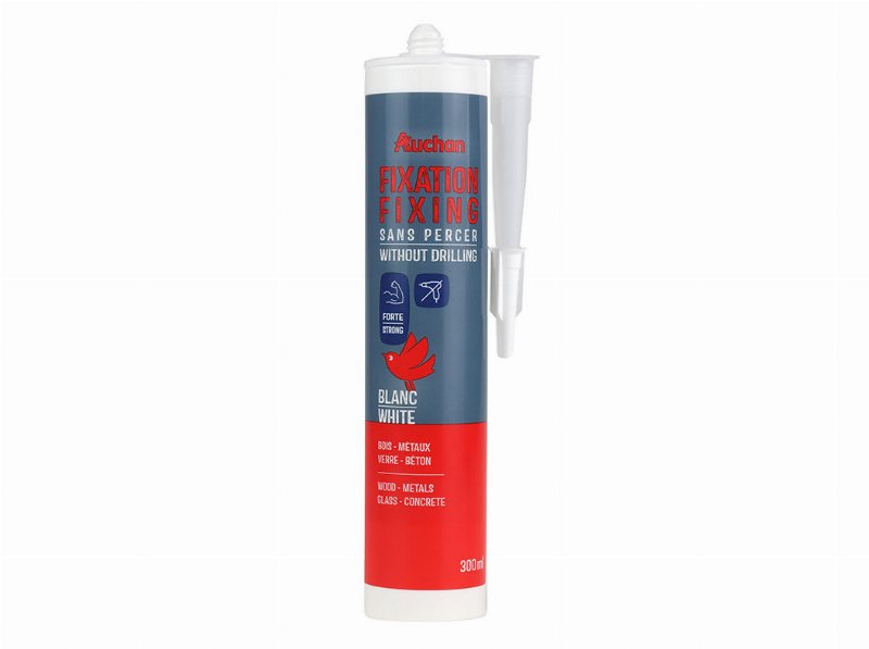 Cola De Fixação Auchan Forte Branca 300 ml