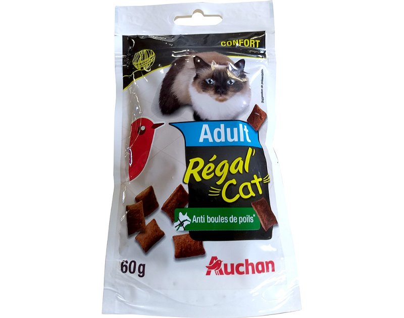 Snacks Para Gato Auchan Adulto Régal' Cat Bola Pêlo 60 g