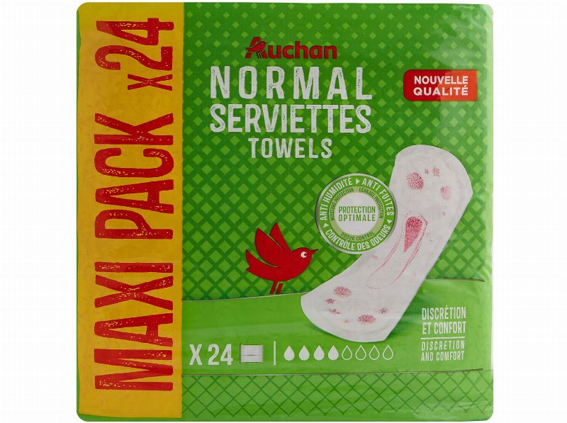 Pensos Incontinência Auchan Normal C/Bolsa 24Un