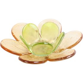 Suporte De Vela Flor Verde Kasa