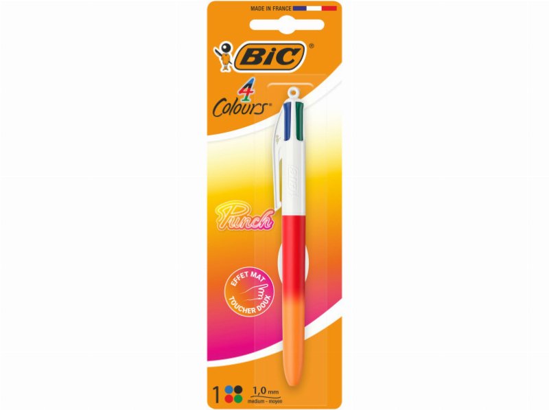 Esferográfica Retrátil Bic 4 Cores Punch Gradient