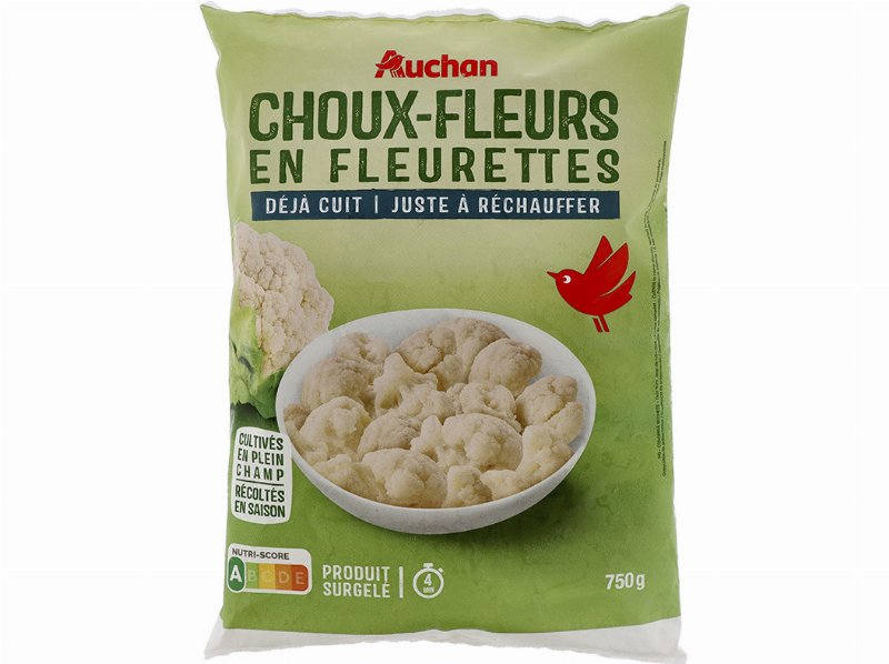 Couves-Flor Auchan Em Floretes Cozidas Ultracongeladas 750 g