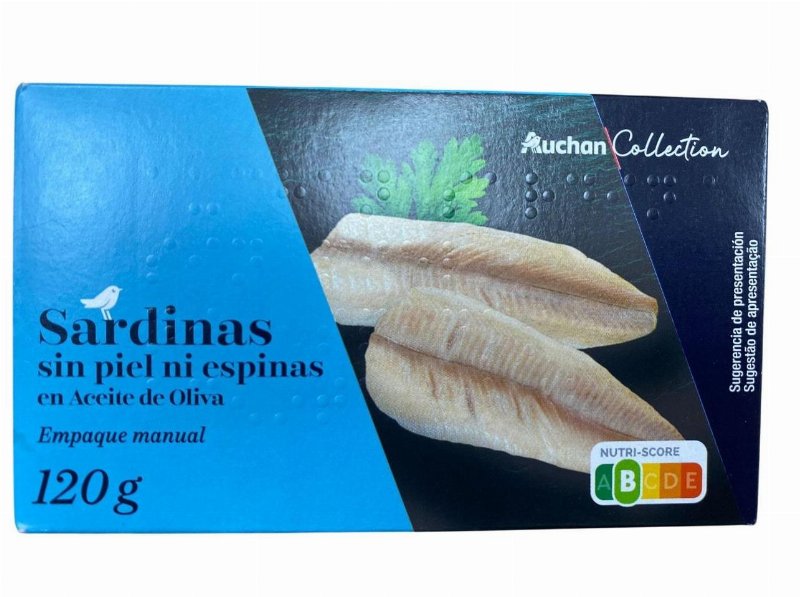 Sardinha Auchan Collection Sem Pele E Sem Espinha (85)120 g