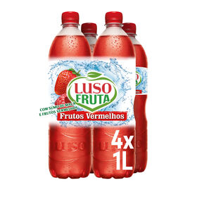 Água Sem Gás Frutos Vermelhos Luso Fruta 4 X 1 Lt