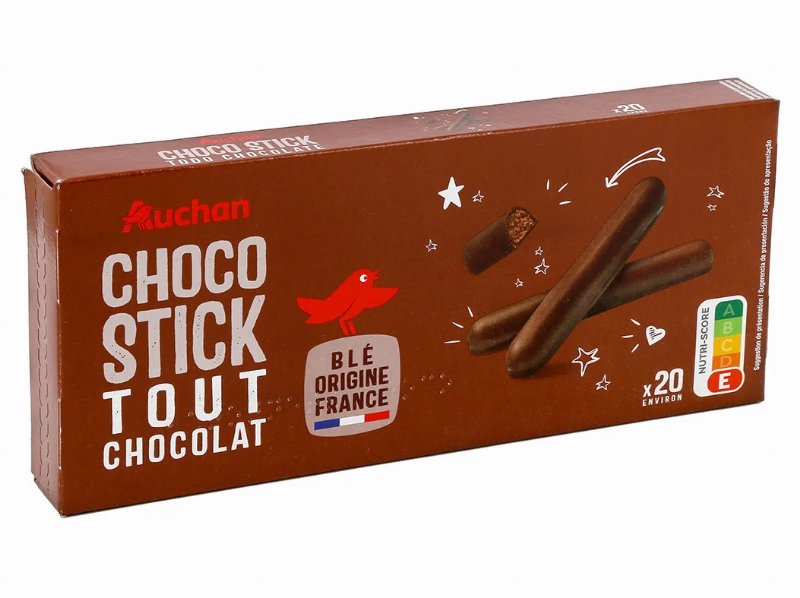 Bolachas Auchan Palitos De Cacau E Chocolate De Leite 125 g