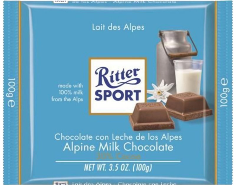 Chocolate Ritter Sport Leite Alpine Sport 100 g