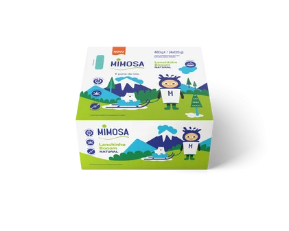 Iogurte Infantil Lanchinho Booom Natural Pack 4 Mimosa 0.12Kg