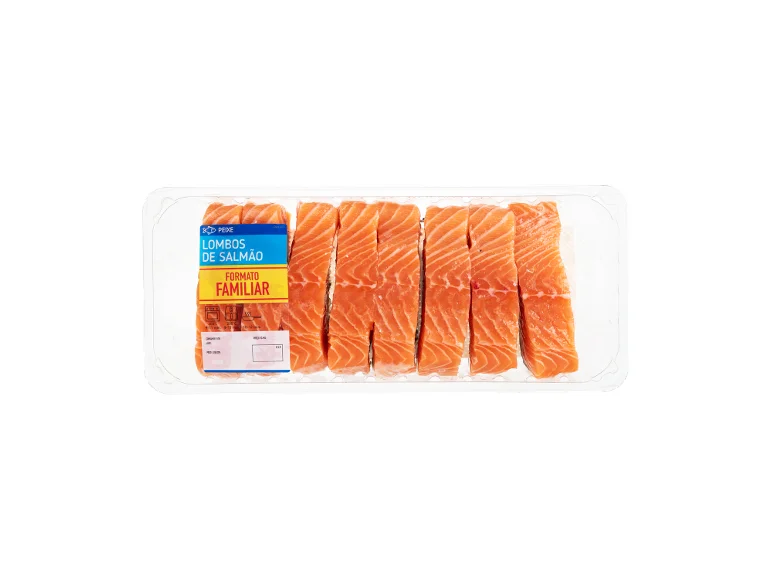 Lombos De Salmão Formato Familiar