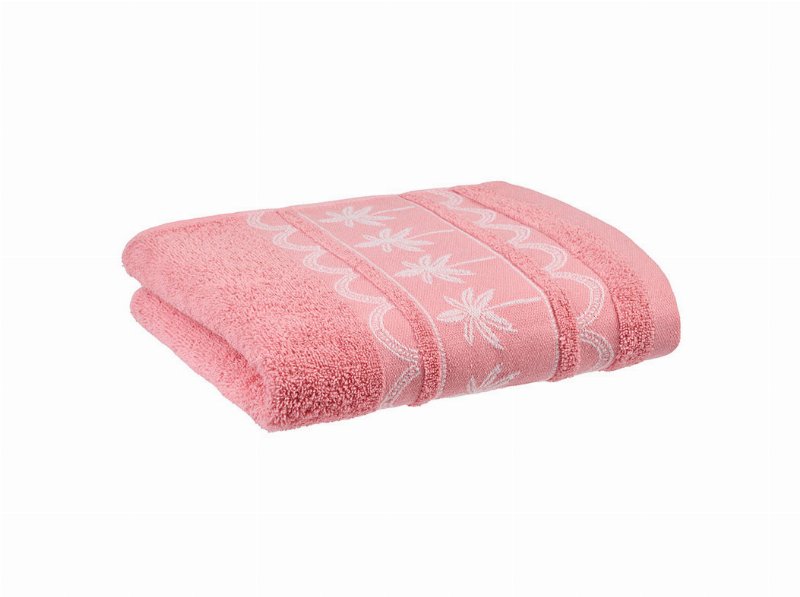 Toalha De Mãos Com Barra Actuel Rosa 450 g 50X100Cm