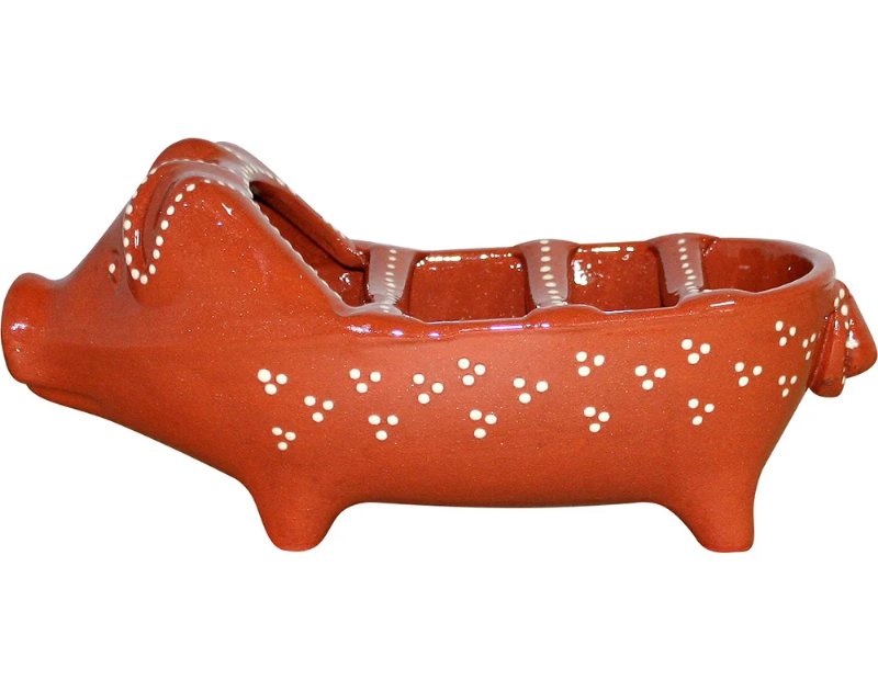 Assador Chouriço N.1 Soceramica Porco Barro Pintado 28Cm