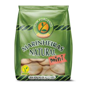 Bolachas Mini Marinheiras Naturais Cem Porcento 50 gr