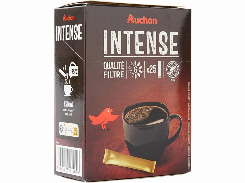Café Auchan Solúvel Intense Intensidade 4 25Un