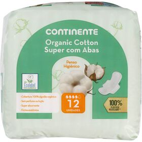 Pensos Higiénicos Super Com Abas Continente 12 Un