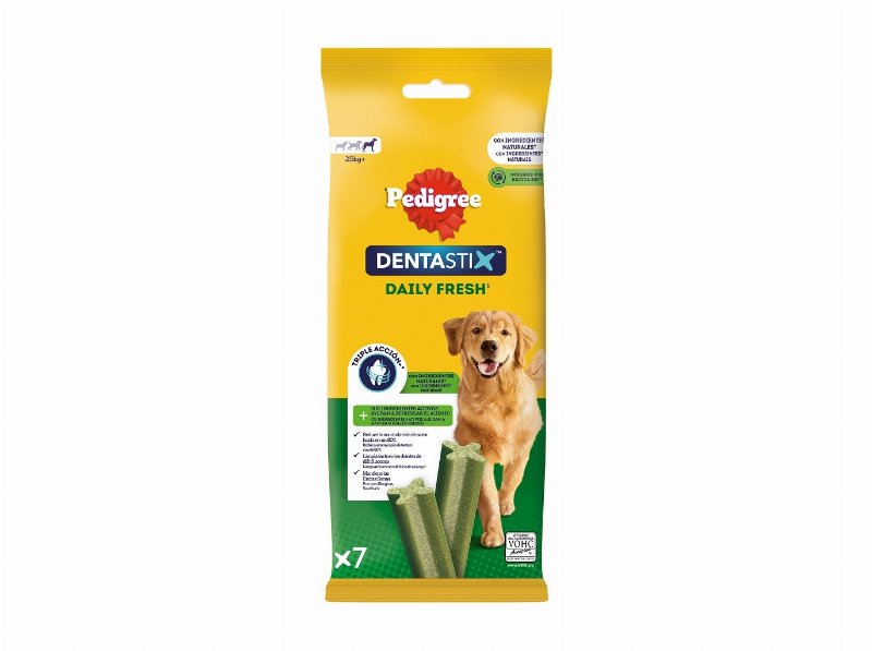 Snacks Para Cão Dentastix Pedigree Fresh Raça Grande 270 g 7 Unidades