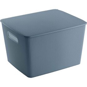 Caixa Arrumação Com Tampa Azul 15 l Kasa
