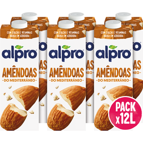 Bebida Vegetal De Amêndoa Torrada Alpro 12 X 1 Lt