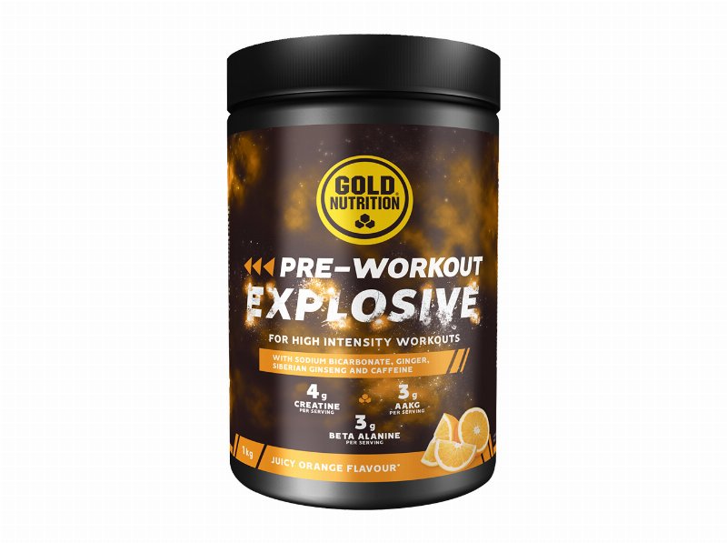 Suplemento Goldnutrition Prework Explosive Laranja 1 kg