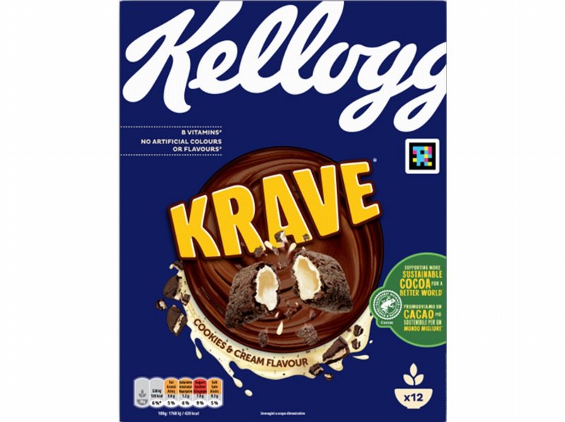 Cereais Teens Kellogg's Krave Cookies & Cream 375 g