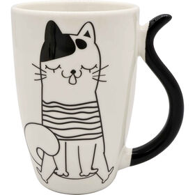 Caneca 380 ml Gato Cauda Mancha Kasa